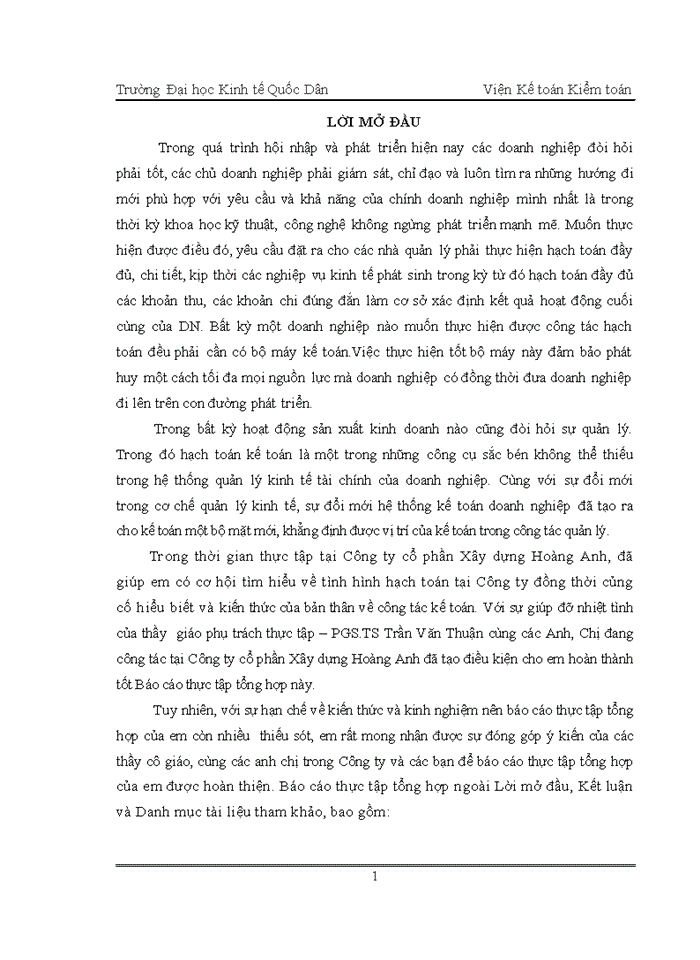 image for page Đánh giá về tình hình tổ chức hạch toán kế toán tại Công ty cổ phần Xây dựng Hoàng Anh.