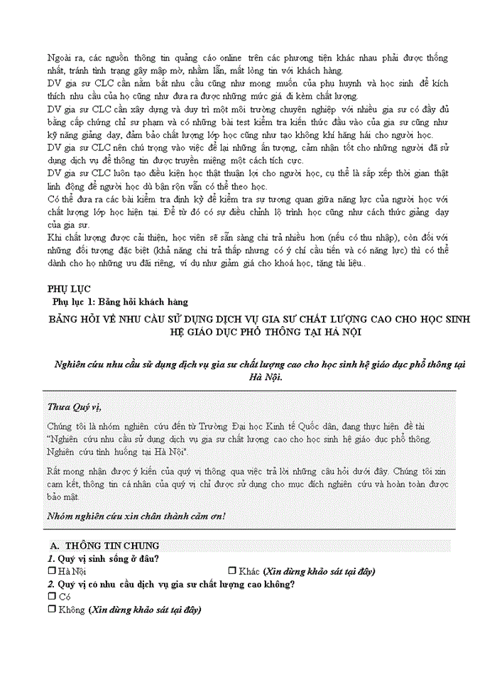 image for page Nghiên cứu nhu cầu sử dụng dịch vụ gia sư chất lượng cao cho học sinh hệ giáo dục phổ thông tại Hà Nội