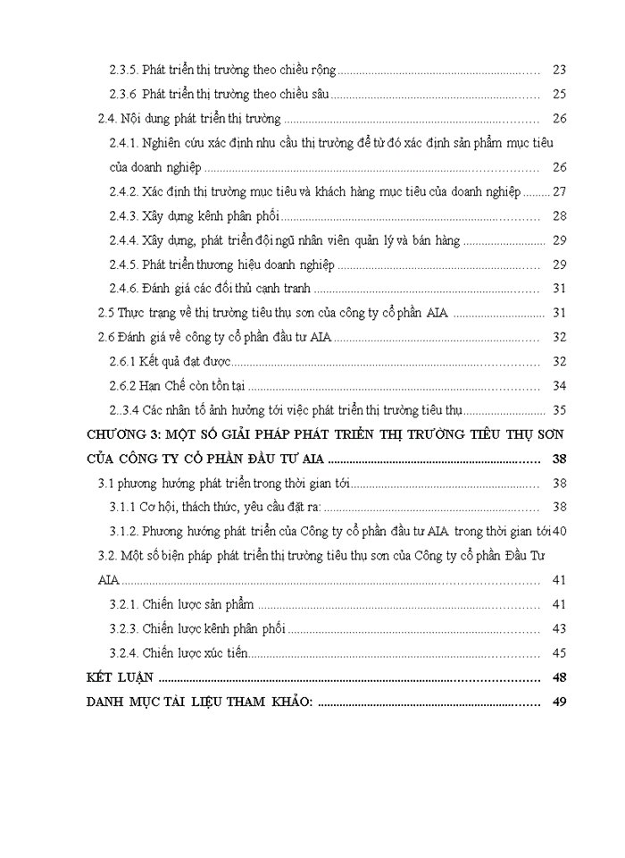 image for page Giải pháp phát triển thị trường tiêu thụ sơn của công ty cổ phần đầu tư AIA