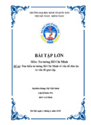 Tìm hiểu tư tưởng Hồ Chí Minh về vấn đề dân tộc và vấn đề giai cấp