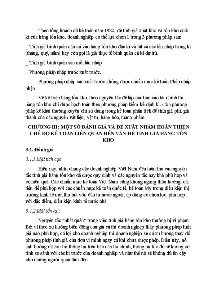 image for page Bàn về các phương pháp tính giá hàng tồn kho và ảnh hưởng của chúng đến thông tin cung cấp trong báo cáo tài chính