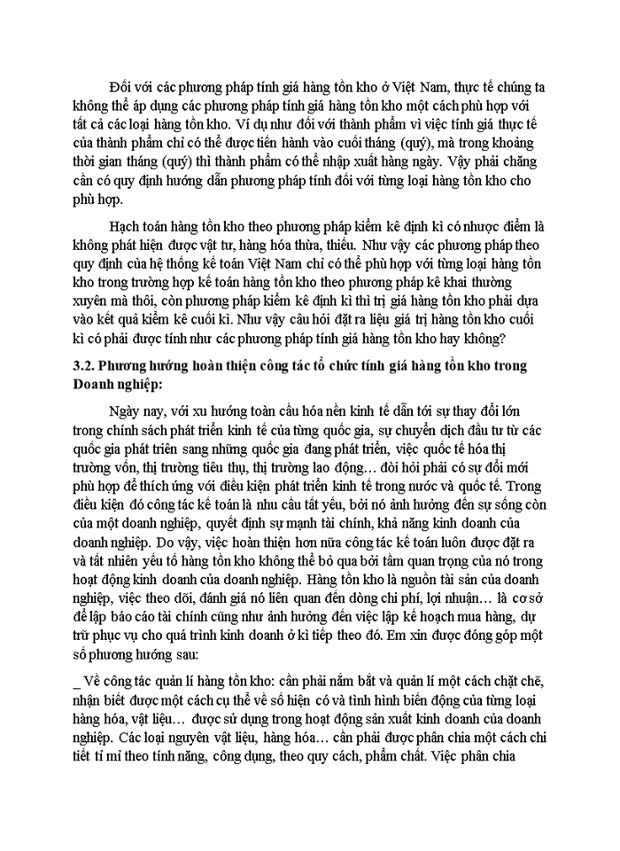 image for page Bàn về các phương pháp tính giá hàng tồn kho và ảnh hưởng của chúng đến thông tin cung cấp trong báo cáo tài chính