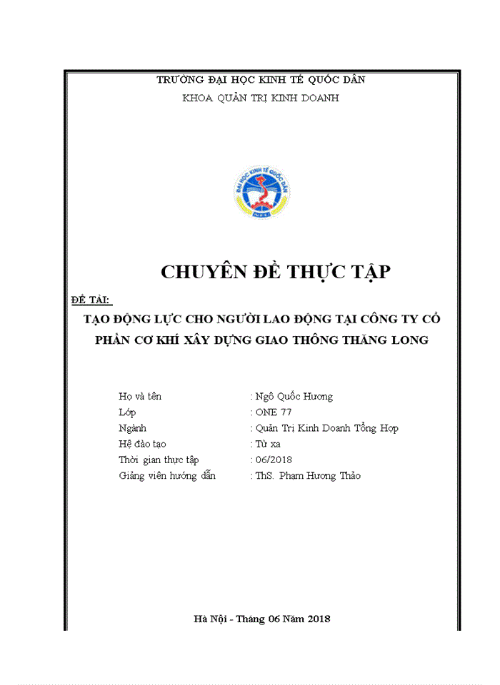 image for page Tạo động lực cho người lao động tại công ty cổ phần cơ khí xây dựng giao thông thăng long