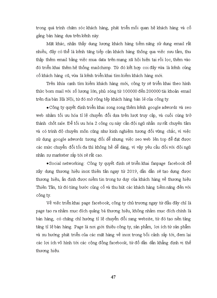 image for page Giải pháp tăng cường hoạt động marketing online tại công ty cổ phần inox thiên tân