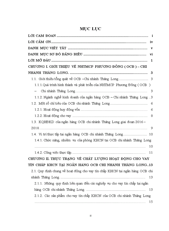 image for page Nâng cao chất lượng hoạt động cho vay tín chấp khách hàng cá nhân tại ngân hàng OCB chi nhánh Thăng Long