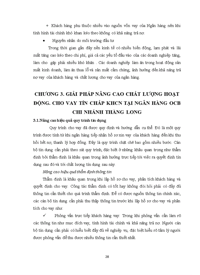 image for page Nâng cao chất lượng hoạt động cho vay tín chấp khách hàng cá nhân tại ngân hàng OCB chi nhánh Thăng Long