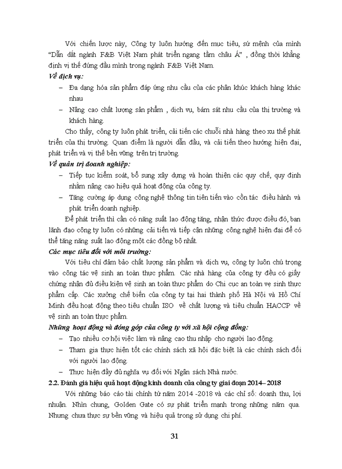 image for page Nâng cao hiệu quả kinh doanh của Công ty CP TMDV Cổng Vàng