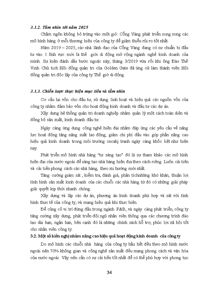 image for page Nâng cao hiệu quả kinh doanh của Công ty CP TMDV Cổng Vàng