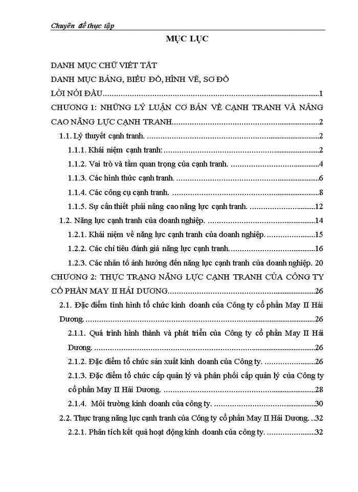 image for page Giải pháp nâng cao năng lực cạnh tranh của Công ty Cổ phần May II Hải Dương