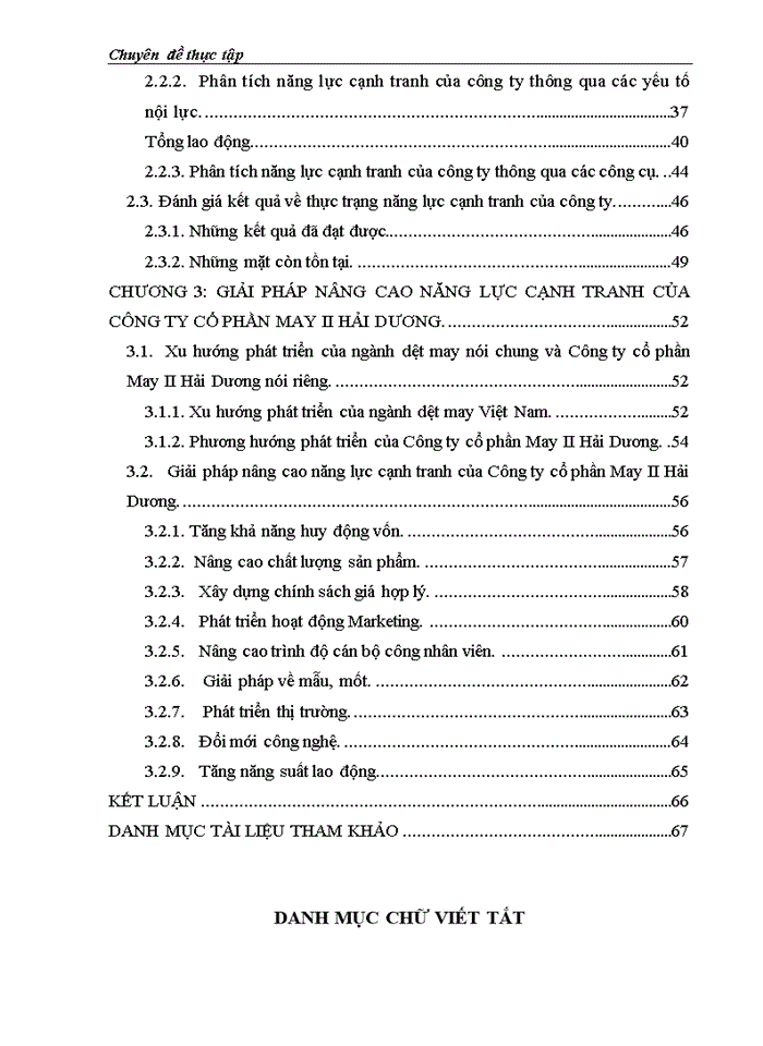 image for page Giải pháp nâng cao năng lực cạnh tranh của Công ty Cổ phần May II Hải Dương