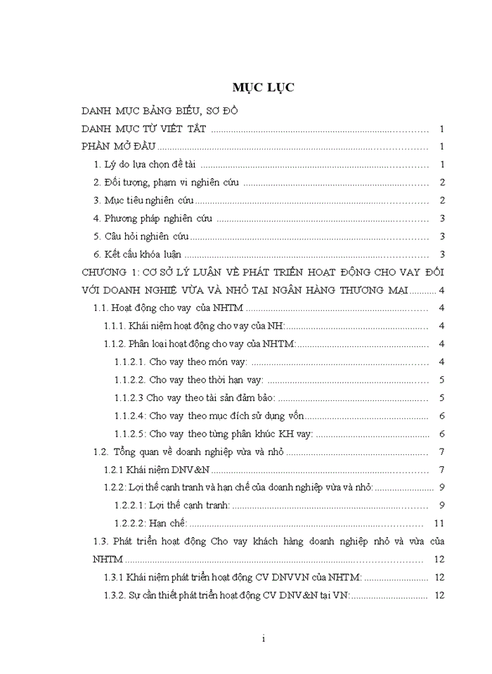 image for page Thực trạng phát triển cho vay doanh nghiệp vừa và nhỏ tại ngân hàng TMCP Quân đội Việt Nam – chi nhánh Ba Đình