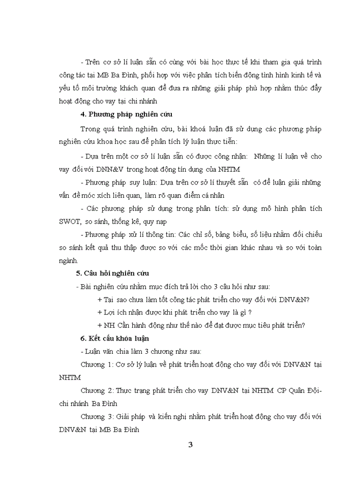 image for page Thực trạng phát triển cho vay doanh nghiệp vừa và nhỏ tại ngân hàng TMCP Quân đội Việt Nam – chi nhánh Ba Đình