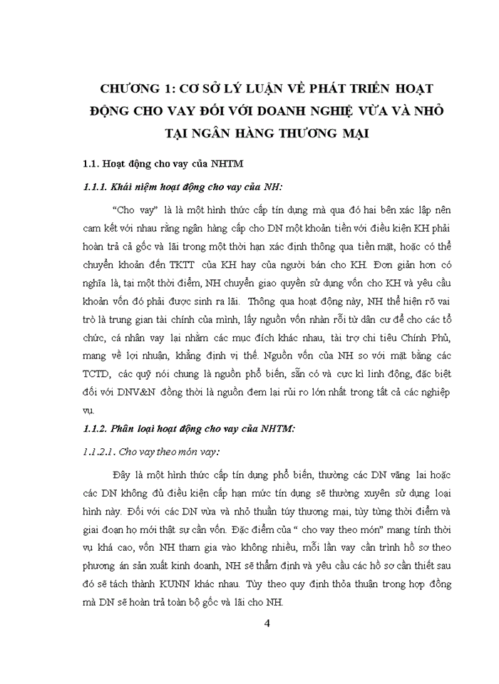 image for page Thực trạng phát triển cho vay doanh nghiệp vừa và nhỏ tại ngân hàng TMCP Quân đội Việt Nam – chi nhánh Ba Đình