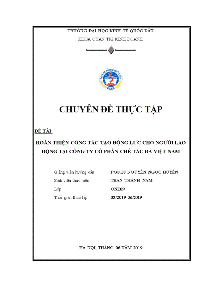 image for page Hoàn thiện công tác tạo động lực cho người lao động tại Công ty Cổ phần Chế tác đá Việt Nam