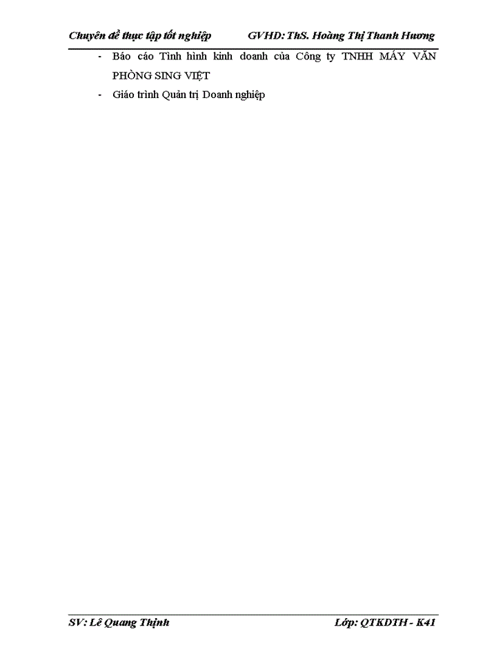 image for page Hoàn thiện công tác quản trị quan hệ khách hàng (CRM) tại công ty TNHH Máy văn phòng Sing- Việt