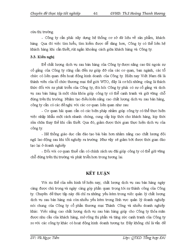 image for page Giải pháp nhằm nâng cao chất lượng dịch vụ sau bán hàng của Công ty Cổ phần thương mại Thành Công