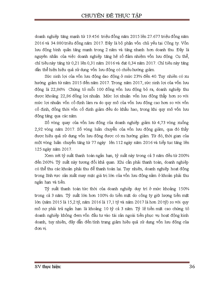 image for page Nâng cao hiệu quả sử dụng vốn tại Công ty Cổ phần May II Hải Dương