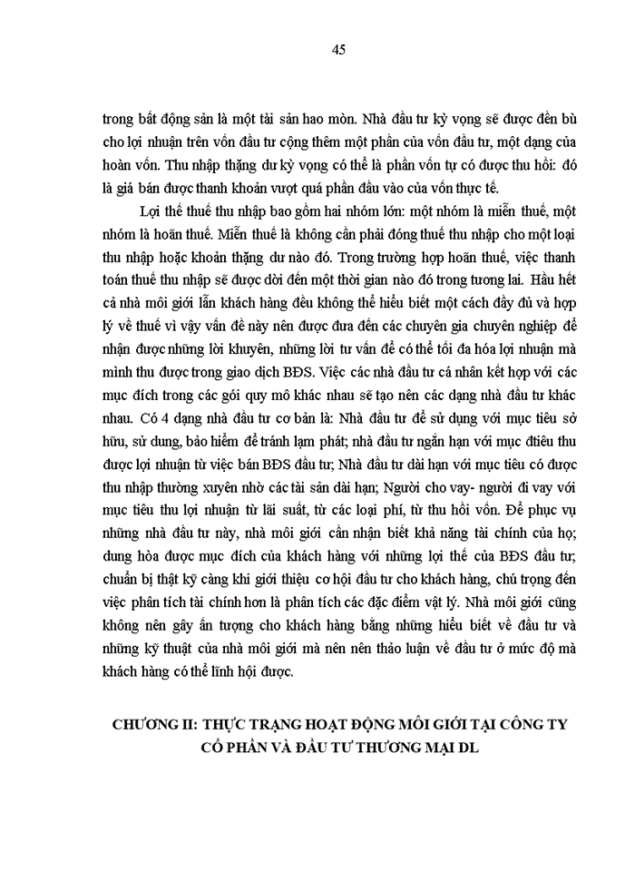 image for page Nâng cao chất lượng hoạt động môi giới bất động sản tại công ty cổ phần và đầu tư thương mại DL