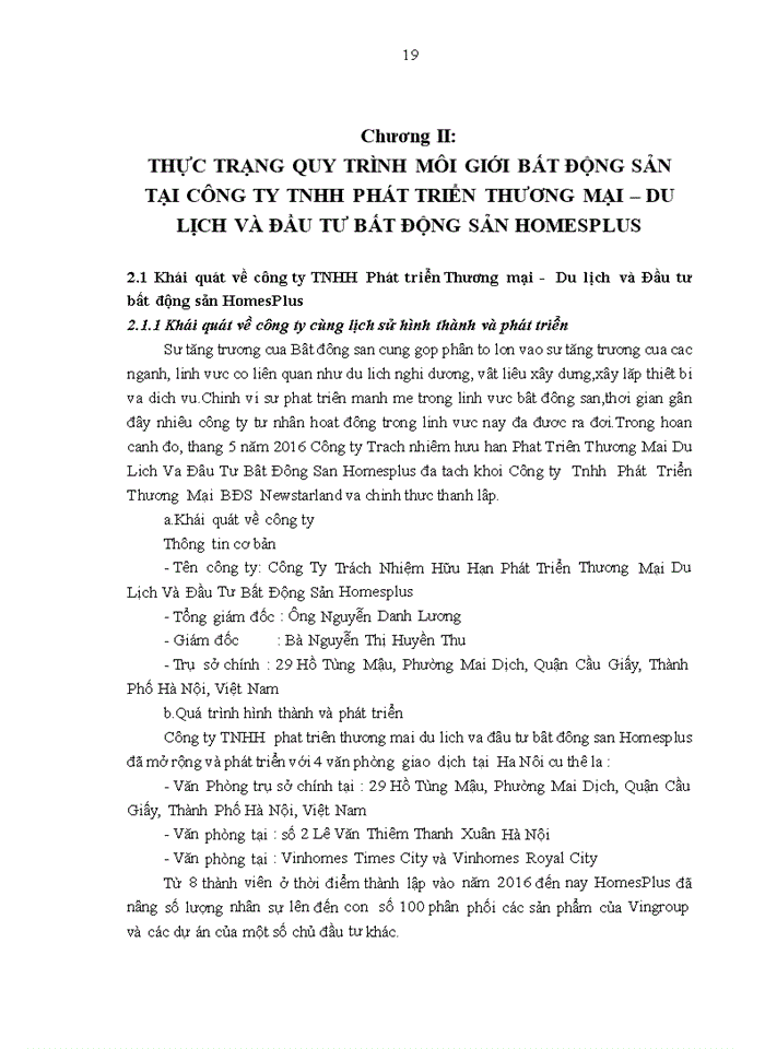 image for page Hoàn thiện quy trình môi giới bất động sản tại công ty TNHH Phát triển Thương mại – Du lịch và Đầu tư bất động sản HomesPlus