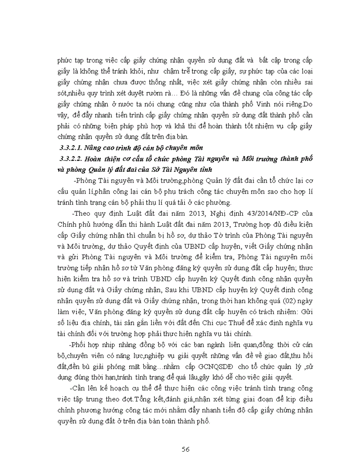 image for page Công tác cấp giấy chứng nhận quyền sử dụng đất, quyền sở hữu nhà ở và tài sản khác gắn liền với đất tại thành phố Vinh , tỉnh Nghệ An
