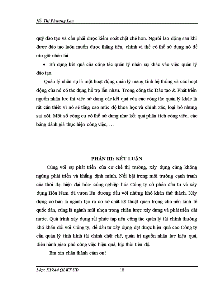 image for page Hoàn thiện công tác đào tạo và phát triển nguồn nhân lực tại Công ty Cổ phần đầu tư và xây dựng Hòa Nam