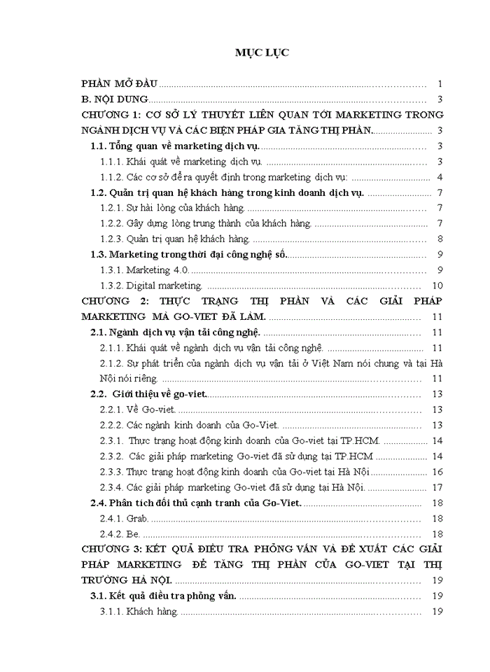 image for page Giải pháp marketing để tăng thị phần của Go-Viet tại thị trường Hà Nội.