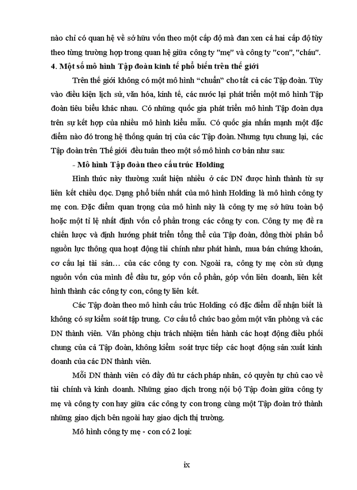 image for page Mô hình tập đoàn kinh tế tại việt nam