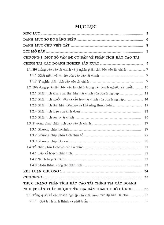 image for page Hoàn thiện phân tích báo cáo tài chính tại các doanh nghiệp sản xuất  rượu trên địa bàn thành phố Hà nội