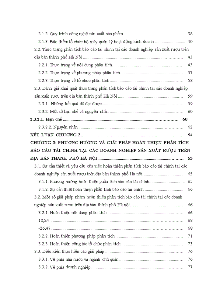 image for page Hoàn thiện phân tích báo cáo tài chính tại các doanh nghiệp sản xuất  rượu trên địa bàn thành phố Hà nội