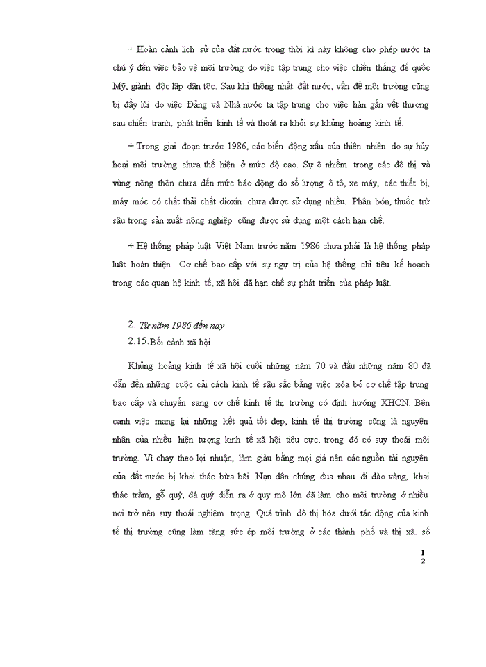 image for page Quá trình hình thành và phát triển của pháp luật bảo vệ môi trường ở việt nam