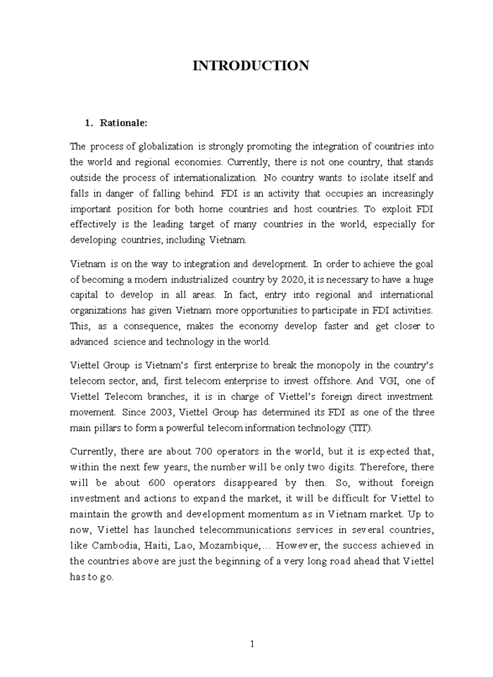 image for page Promoting foreign direct investment at Viettel Group