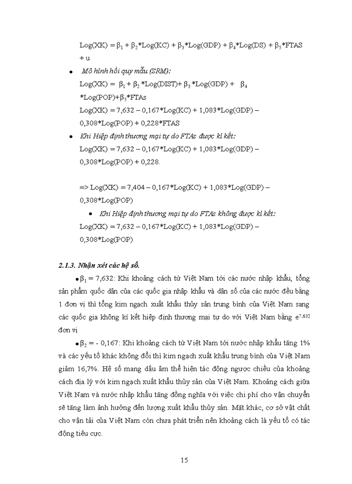 image for page Vận dụng phương pháp hồi quy để phân tích các nhân tố ảnh hưởng đến kim ngạch xuất khẩu thủy sản của Việt Nam năm 2017