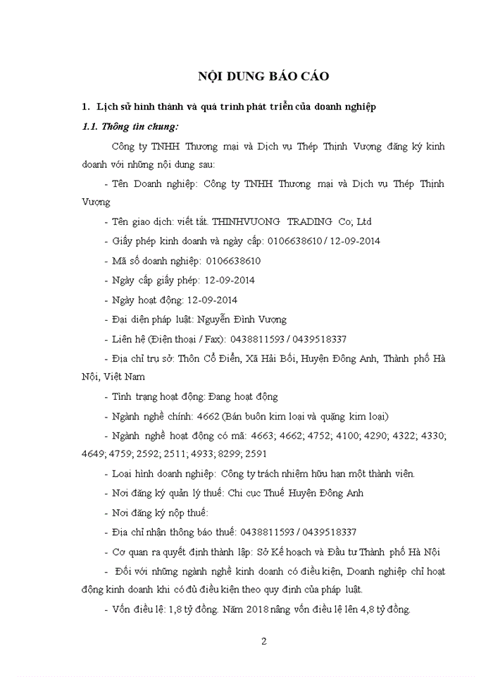 image for page Đặc điểm sản xuất kinh doanh của Công ty TNHH Thương mại và Dịch vụ Thép Thịnh Vượng