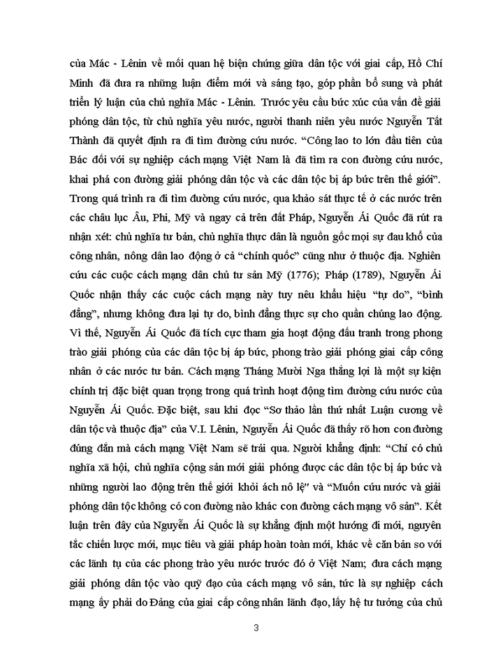 image for page Phân tích quan điểm của Hồ Chí Minh về mồi quan hệ giữa giai cấp và dân tộc. Liên hệ với tình hình thực tiễn Việt Nam hiện nay