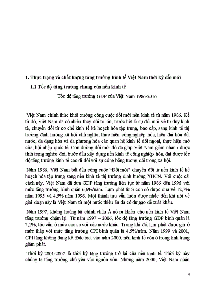 image for page Thực trạng và chất lượng tăng trưởng kinh tế Việt Nam thời kỳ đổi mới.