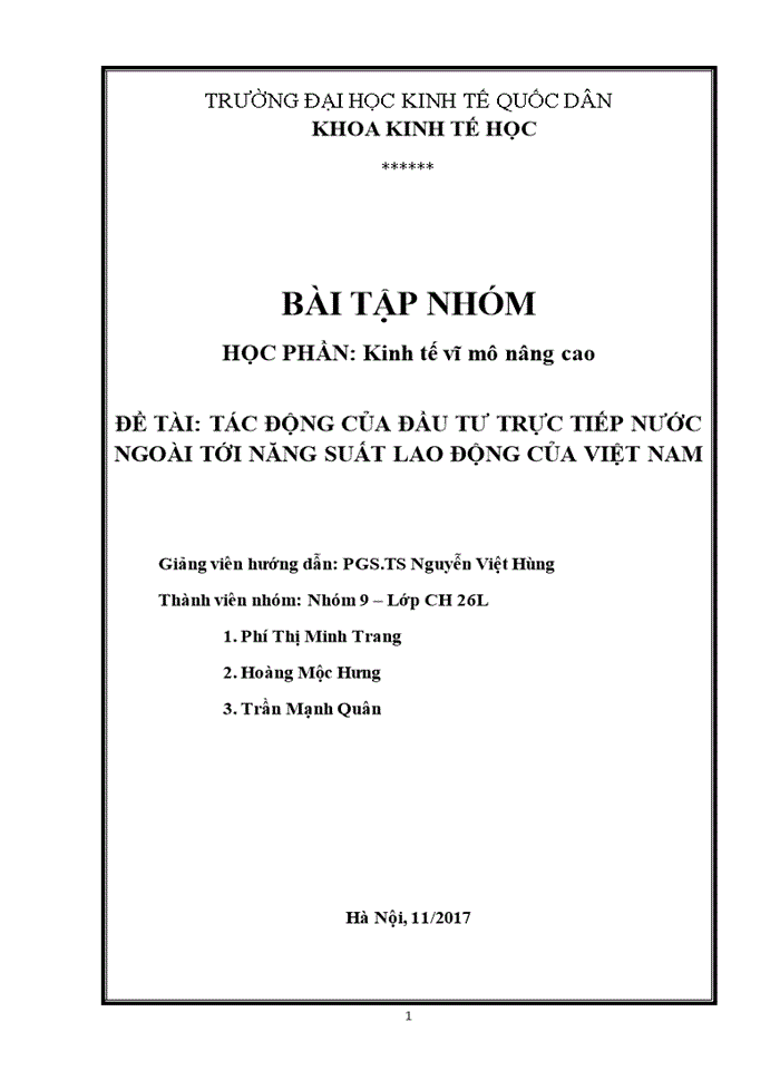 image for page tác động của đầu tư trực tiếp nước ngoài tới năng suất lao động của việt nam