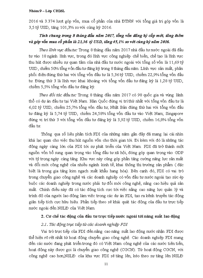 image for page tác động của đầu tư trực tiếp nước ngoài tới năng suất lao động của việt nam