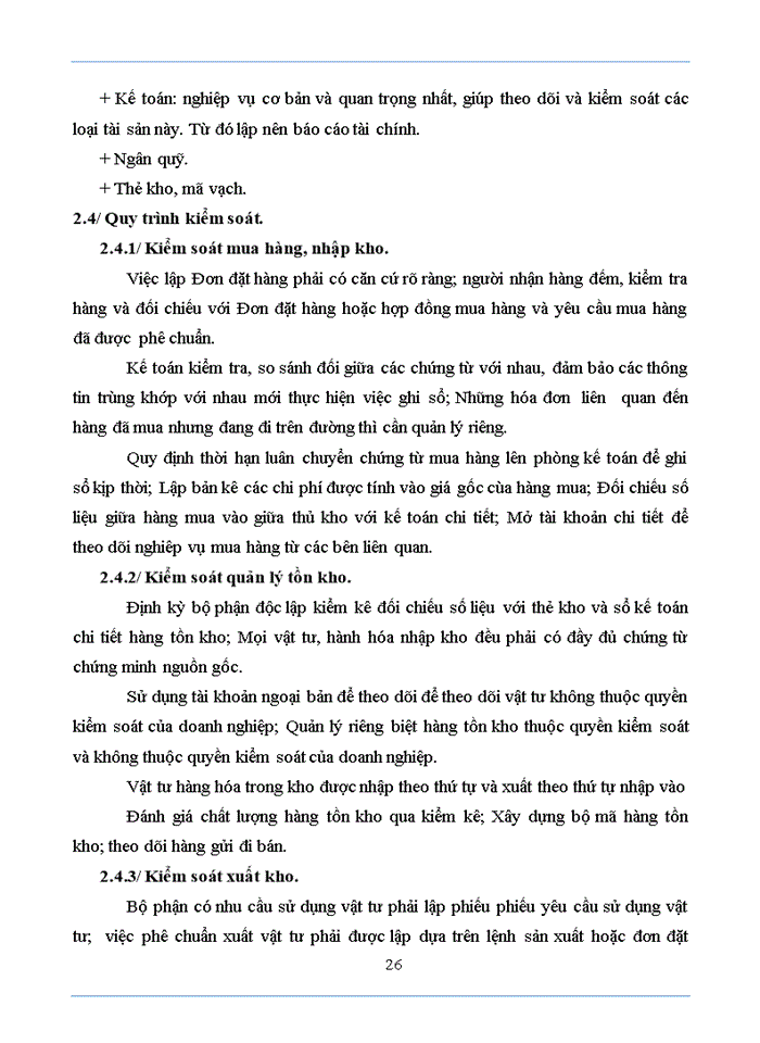 image for page Hệ thống kiểm soát nội bộ chu trình mua bán nguyên vật liệu xây dựng của  công ty cổ phần đầu tư và xây dựng việt tín