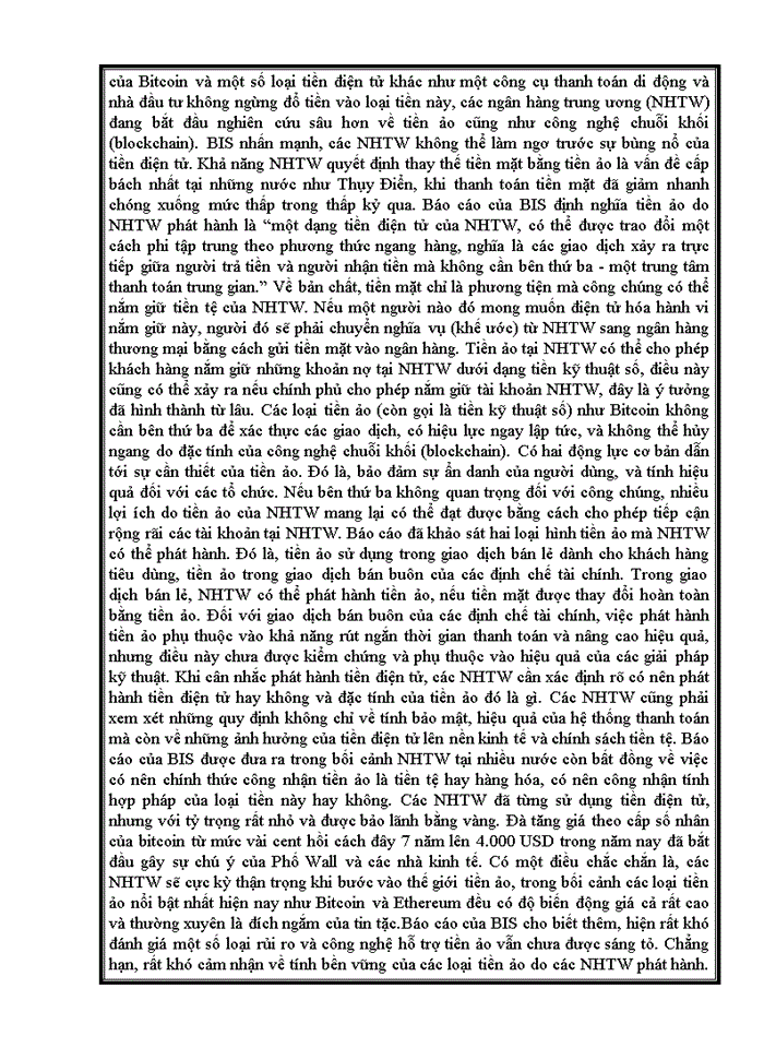 image for page Tìm hiểu về đồng bitcoin và vai trò của NHTW trong quản lý tiền ảo. liên hệ thực tiễn việt nam