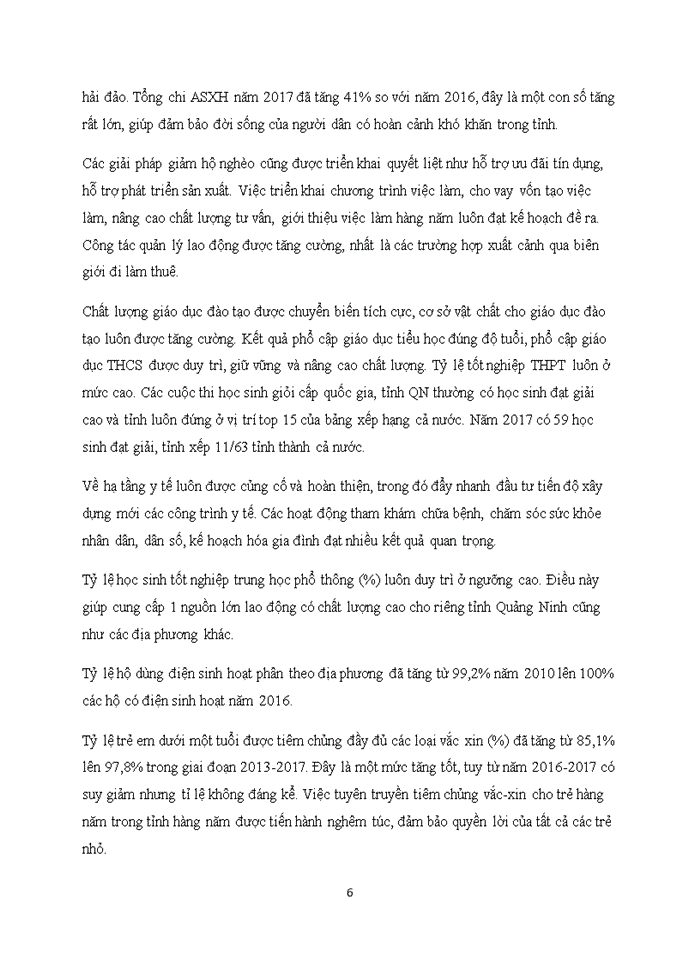 image for page Thực trạng phát triển bền vững của 1 địa phương thông qua các số liệu về kinh tế, xã hội, môi trường trong giai đoạn 5-10 năm