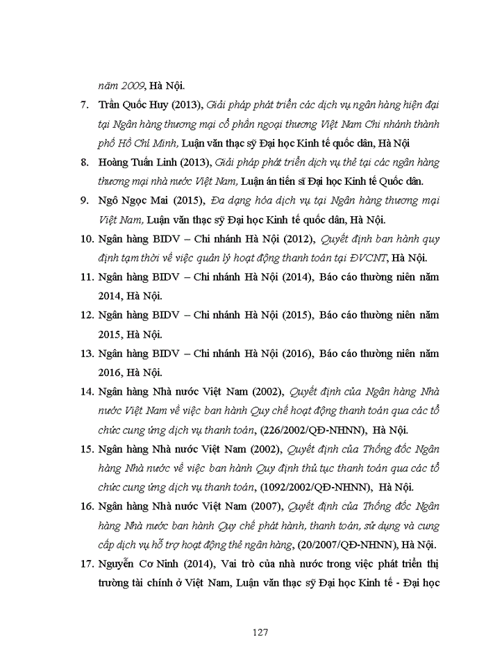 image for page Phát triển dịch vụ thẻ thanh toán tại Ngân hàng TMCP Đầu tư và Phát triển Việt Nam – Chi nhánh Hà Nội