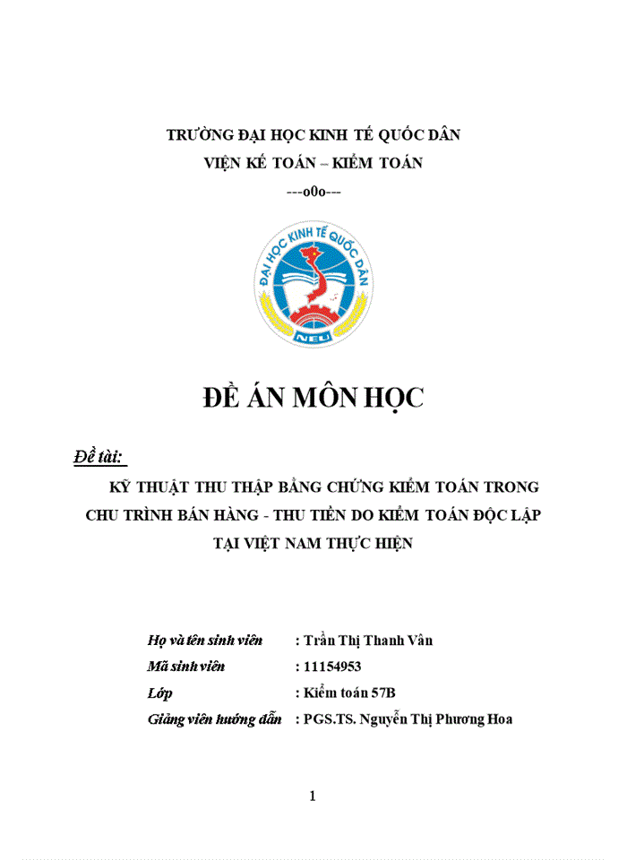 Kỹ thuật thu thập bằng chứng trong Kiểm toán chu trình bán hang thu tiền do Kiểm toán độc lập thực hiện