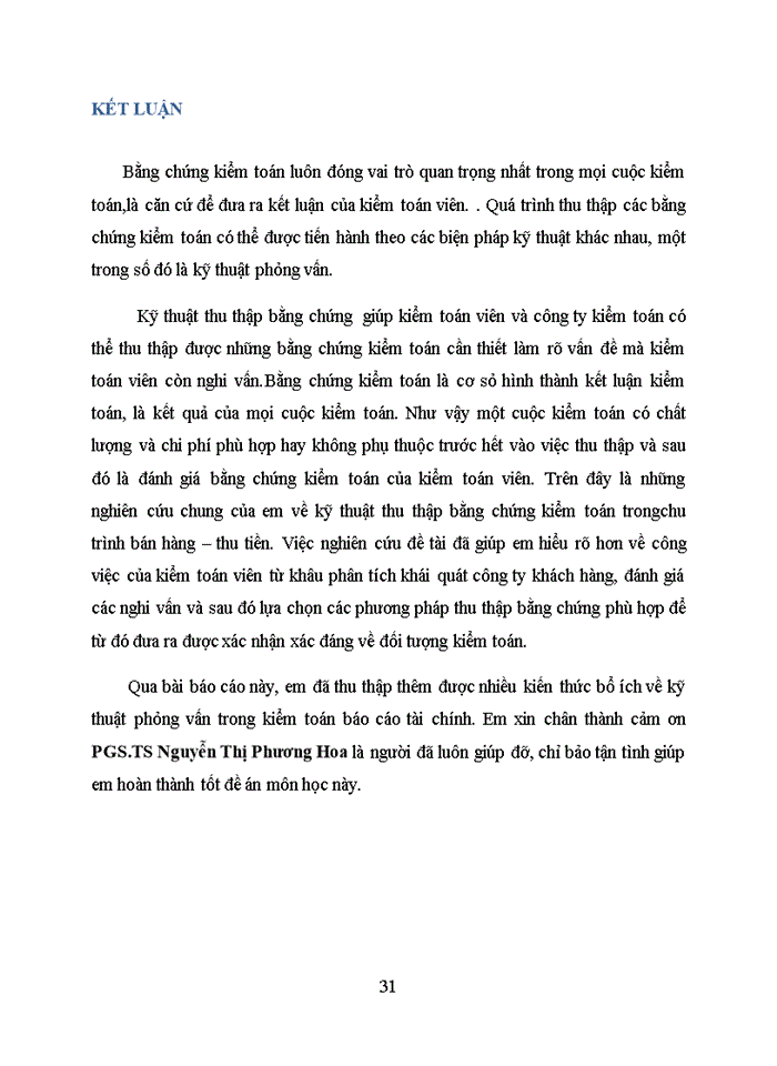 image for page Kỹ thuật thu thập bằng chứng trong Kiểm toán chu trình bán hang thu tiền do Kiểm toán độc lập thực hiện