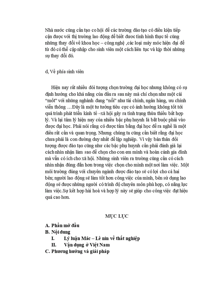 image for page Lý luận của chủ nghiã Mác- Lênin về thất nghiệp và vận dụng ở Việt Nam