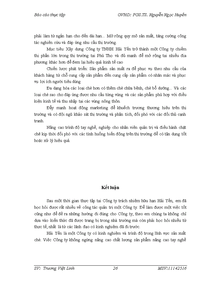 image for page Ưu điểm và hạn chế chủ yếu trong hoạt động kinh doanh và quản trị kinh doanh của Công ty TNHH Hải Yến
