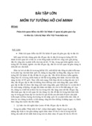 Phân tích quan điểm của Hồ Chí Minh về quan hệ giữa giai cấp và dân tộc