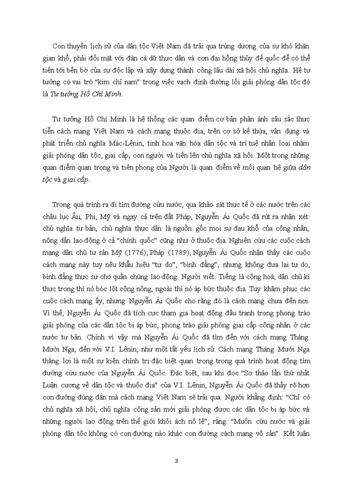 image for page Phân tích quan điểm của Hồ Chí Minh về quan hệ giữa giai cấp và dân tộc