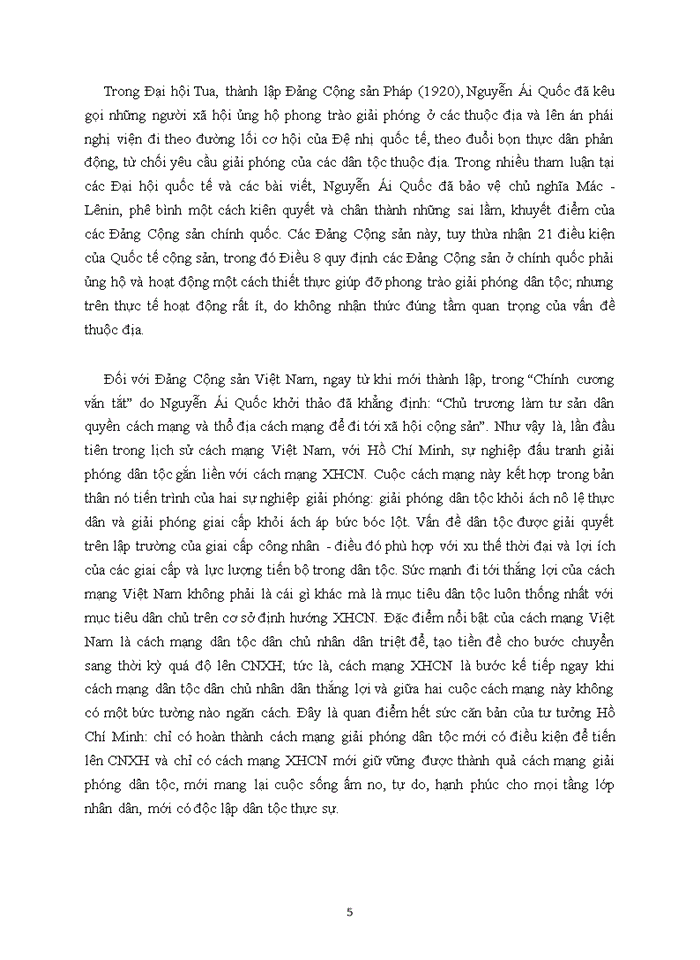 image for page Phân tích quan điểm của Hồ Chí Minh về quan hệ giữa giai cấp và dân tộc