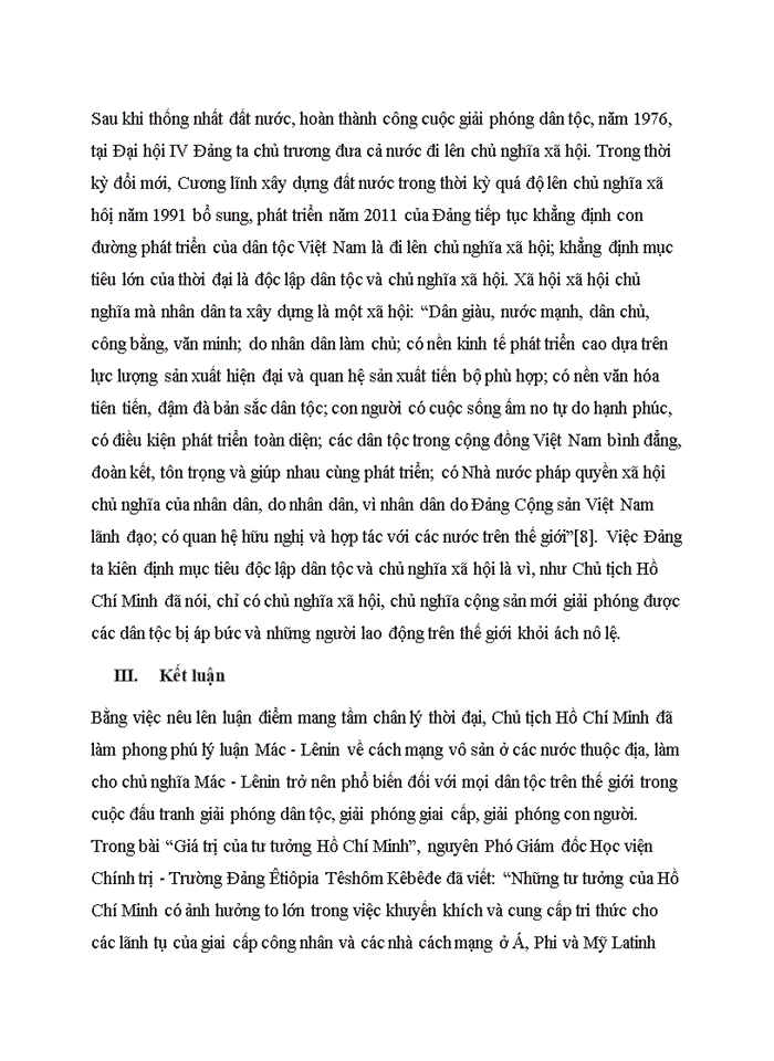 image for page Phân tích luận điểm sau của Hồ Chí Minh: “ Muốn cứu nước và giải phóng dân tộc không còn con đường nào khác con đường cách mạng vô sản”