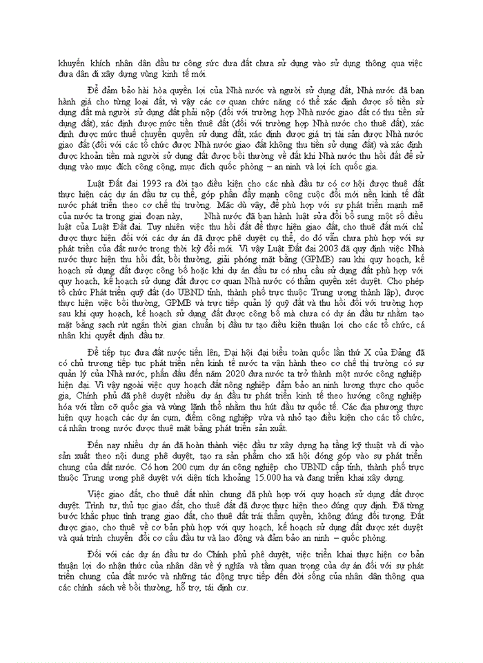 image for page Ảnh hưởng của chính sách giao đất, cho thuê đất đến hiệu quả sử dụng đất phi nông nghiệp. Lấy ví dụ minh họa